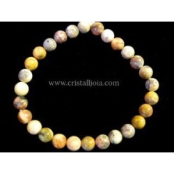 Pulsera agata lazo loco bola 6mm