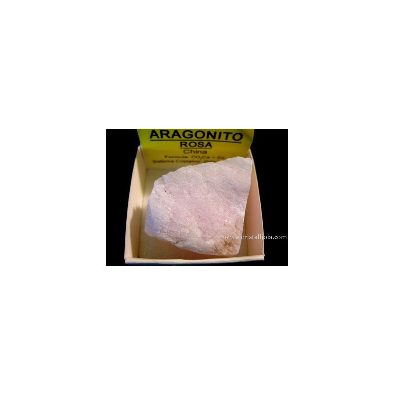 Mineral de coleccion 4x4 aragonito rosa