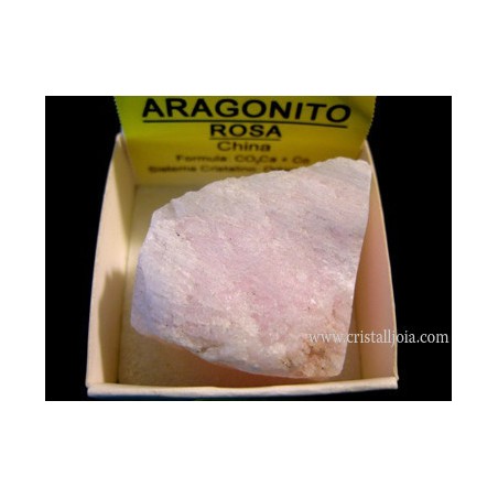 Mineral de coleccion 4x4 aragonito rosa