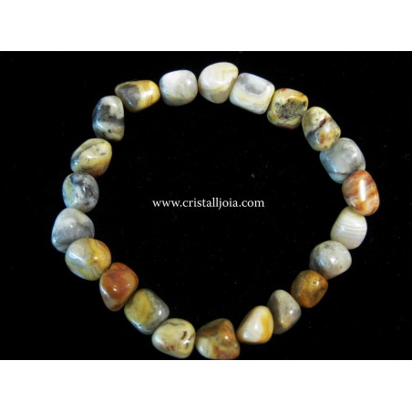 Pulsera rodada de agata crazy