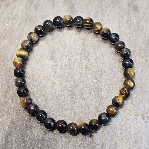 Pulsera de bola de ojo de buey de 8mm. Elegancia mineral