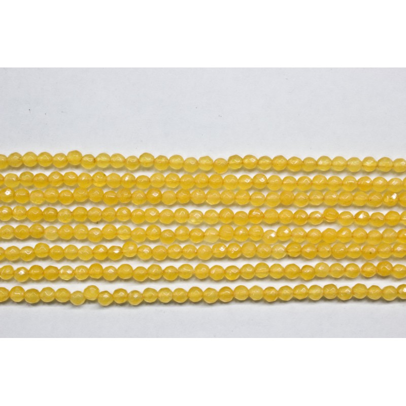 Ágata amarilla hilo bolas lapidadas 3mm