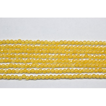 Ágata amarilla hilo bolas lapidadas 3mm