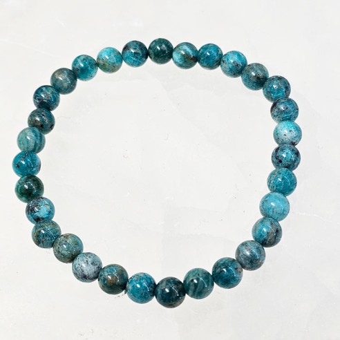 Pulsera de bola de amazonita de 6mm. Elegancia mineral