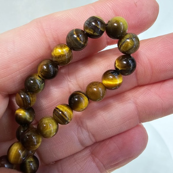 Pulsera de bola de ojo de tigre de 6mm