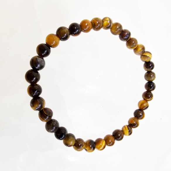 Pulsera de bola de ojo de tigre de 6mm