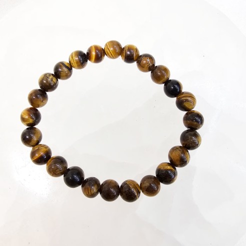 Pulsera de bola de ojo de tigre de 8mm