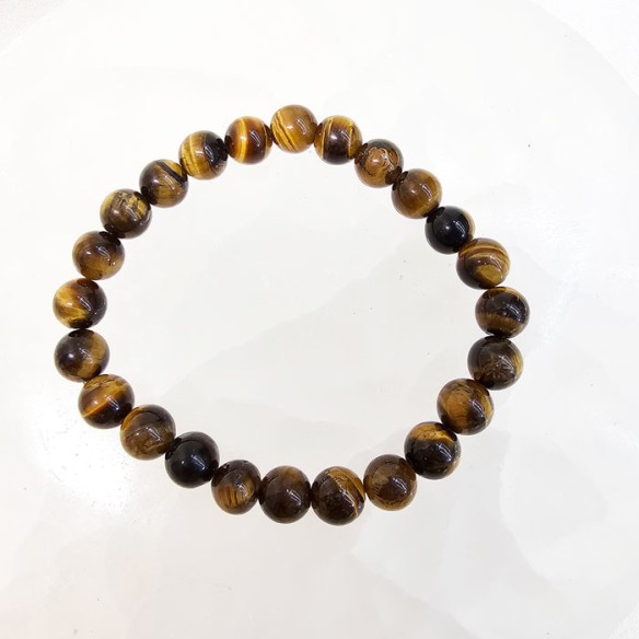 Pulsera de bola de ojo de tigre de 8mm