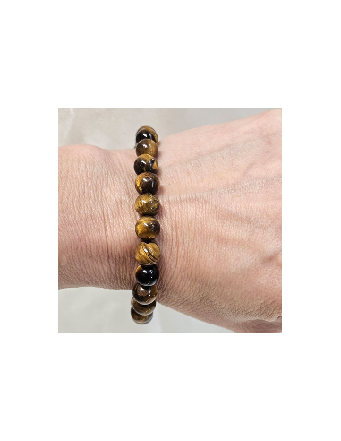 Pulsera de bola de ojo de tigre de 8mm
