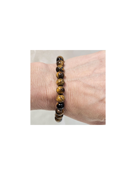 Pulsera de bola de ojo de tigre de 8mm