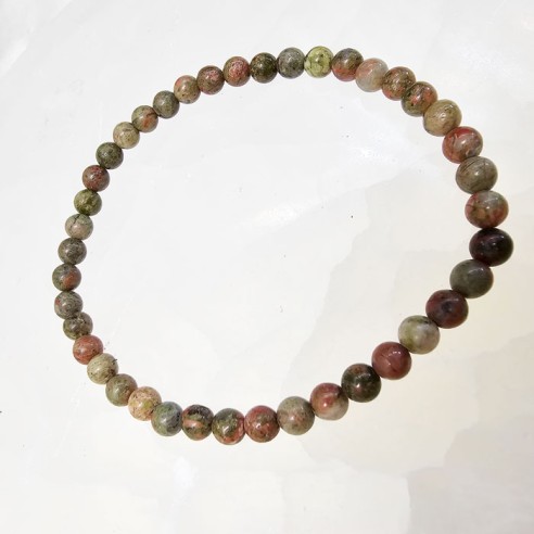 Pulsera de bola de ojo de tigre amarillo de 4mm. Elegancia mineral