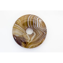 Donut ágata listada negra 40mm