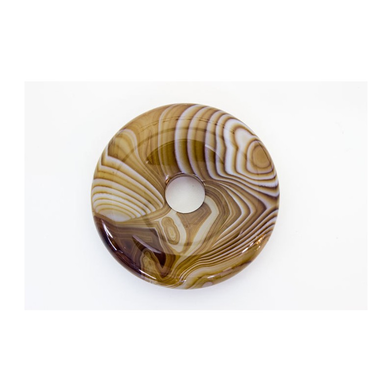 Donut ágata listada negra 40mm
