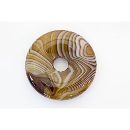 Donut ágata listada negra 40mm