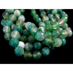 Ágata listada verde hilo bolas lapidadas 10mm