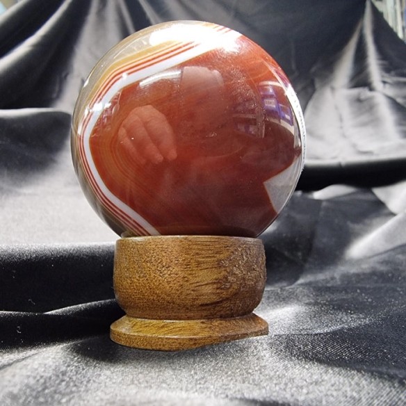 Peana de madera para bola o huevo