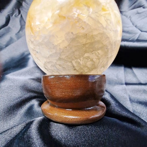 Peana de madera para bola o huevo