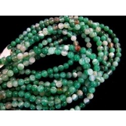 Ágata listada verde hilo bolas 4mm