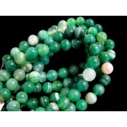 Ágata listada verde hilo bolas 8mm