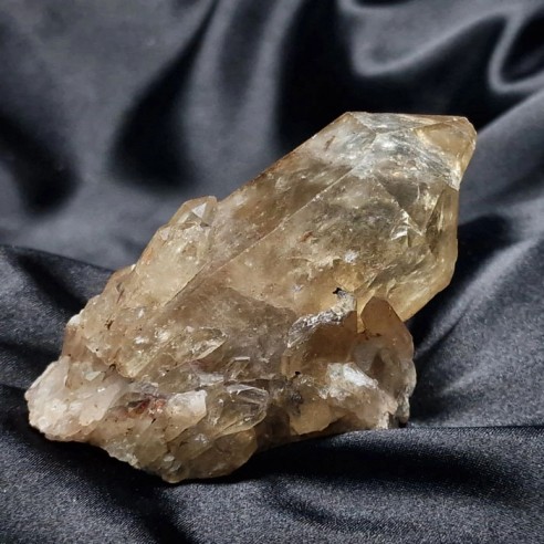 Cuarzo acitrinado natural drusa de cristales procedente del Congo