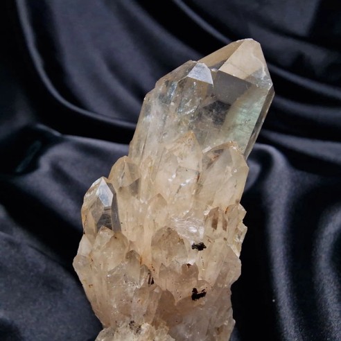 Cuarzo acitrinado, drusa natural procedente del Congo