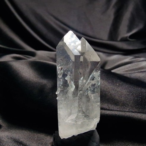 Self-healed master quartz. Has small crystals that heal the area