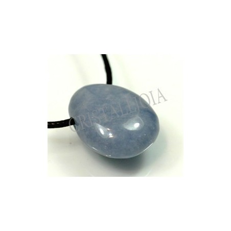 Angelita colgante rodada oval con agujero