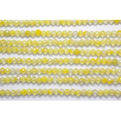 Ágata amarilla hilo bolas lapidadas 4mm