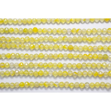 Ágata amarilla hilo bolas lapidadas 4mm