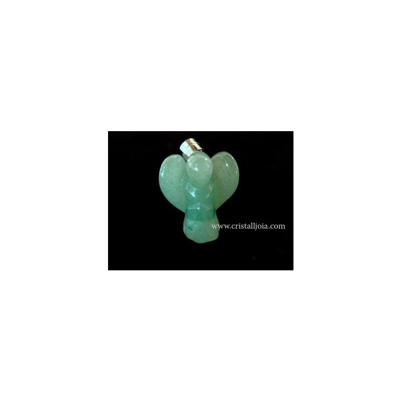 Colgante figura angel de aventurina verde