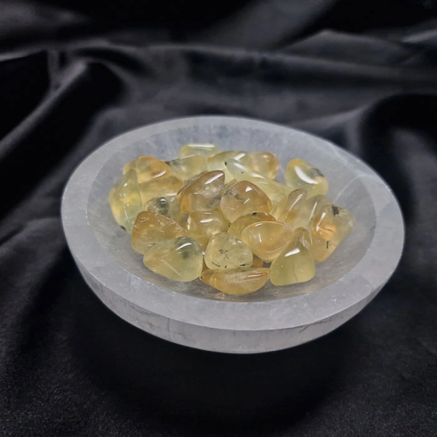 Bol de selenita de forma redonda. Comprar selenita y minerales en Cristalljoia Barcelona.