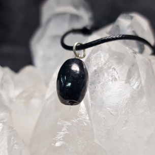 Shungite Barrel Pendant. Carbon is fundamental for life