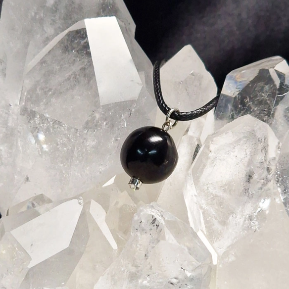 Shungite Small Ball Pendant. The carbon of life.