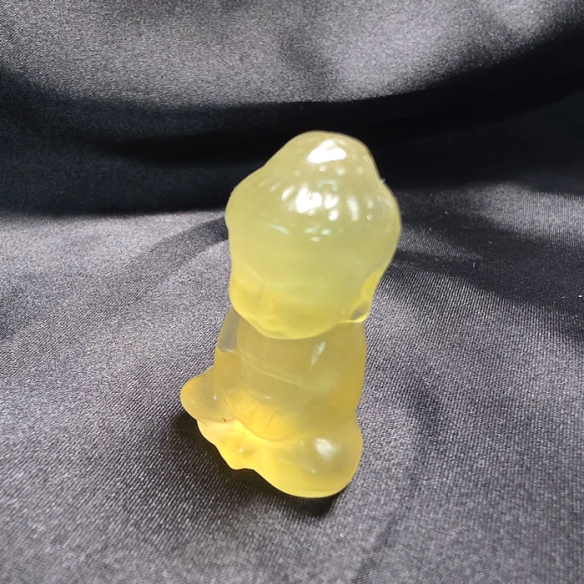 Fluorita groga figura de Buda de claredat espiritual
