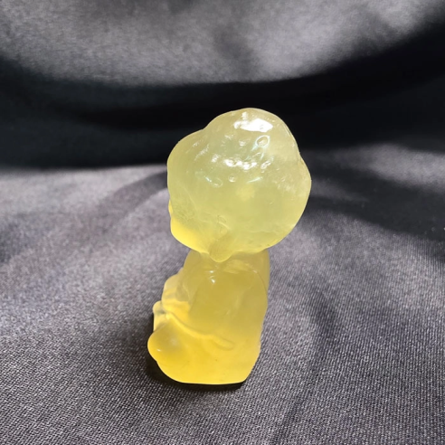 Fluorita amarela figura de Buda de clareza espiritual