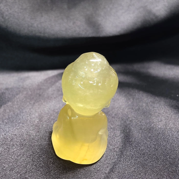 Fluorita groga figura de Buda de claredat espiritual