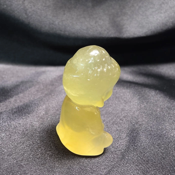 Fluorita groga figura de Buda de claredat espiritual