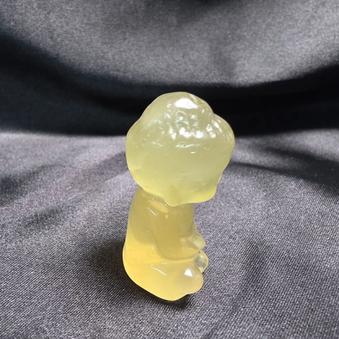Fluorita groga figura de Buda de claredat espiritual