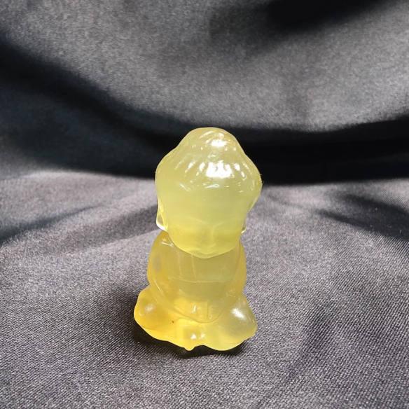 Fluorita amarela figura de Buda de clareza espiritual