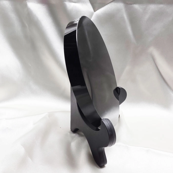 Mirall d’obsidiana negra – disc de 12 cm. Reflex volcànic nocturn