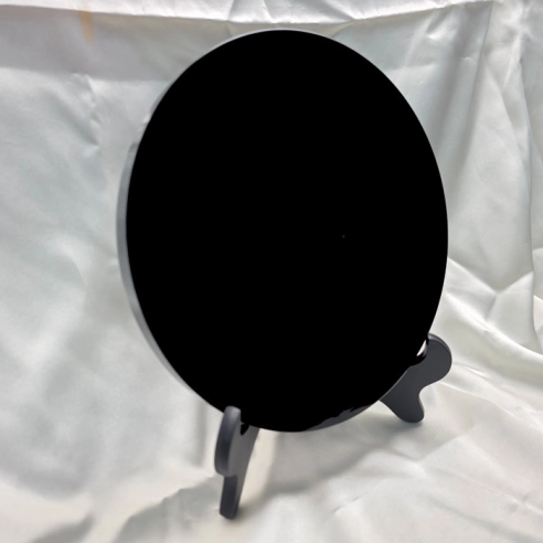 Mirall d’obsidiana negra – disc de 20 cm. Reflex volcànic nocturn