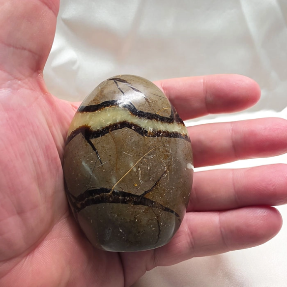 Septarian monolith. Cracks formed over time by the Earth