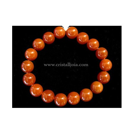 Pulsera carneola bola 10mm