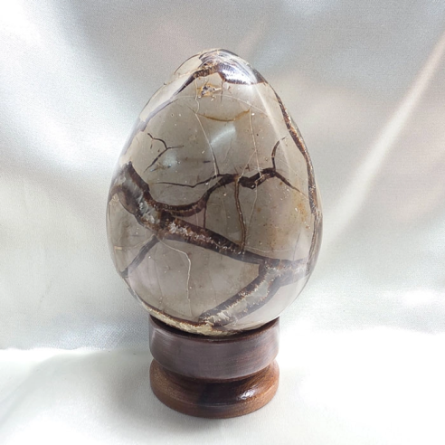 Septarian egg. Cracks formed over time by the Earth