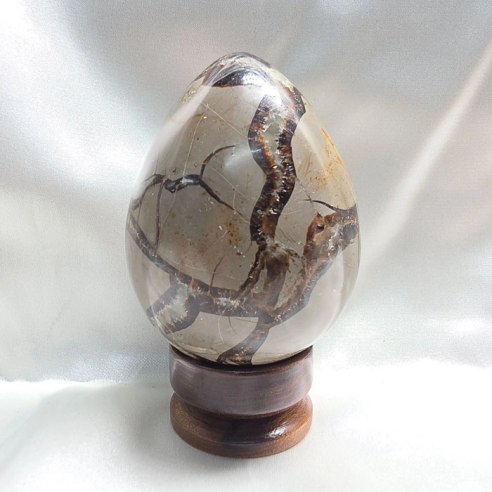 Septarian egg. Cracks formed over time by the Earth