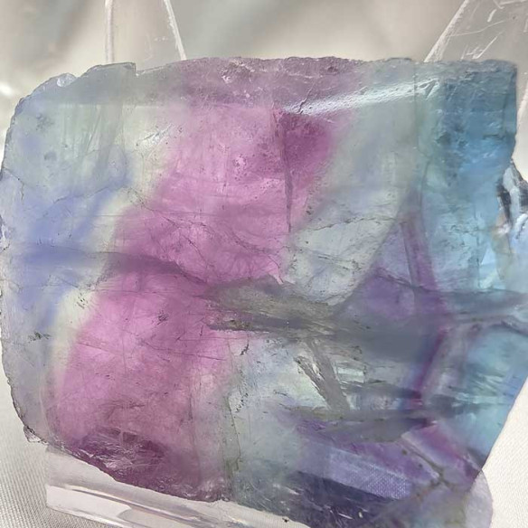 Fluorite slab. Mental clarity and spiritual balance
