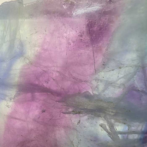Fluorite slab. Mental clarity and spiritual balance