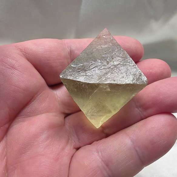 Fluorite octahedron. Mental clarity and spiritual balance