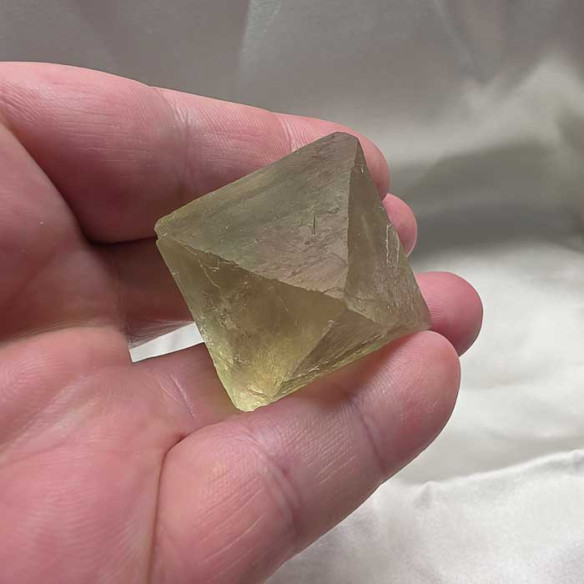 Fluorite octahedron. Mental clarity and spiritual balance