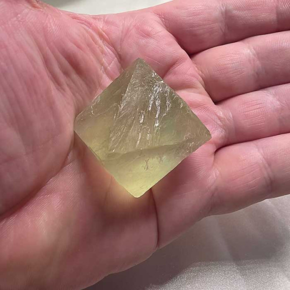 Fluorite octahedron. Mental clarity and spiritual balance